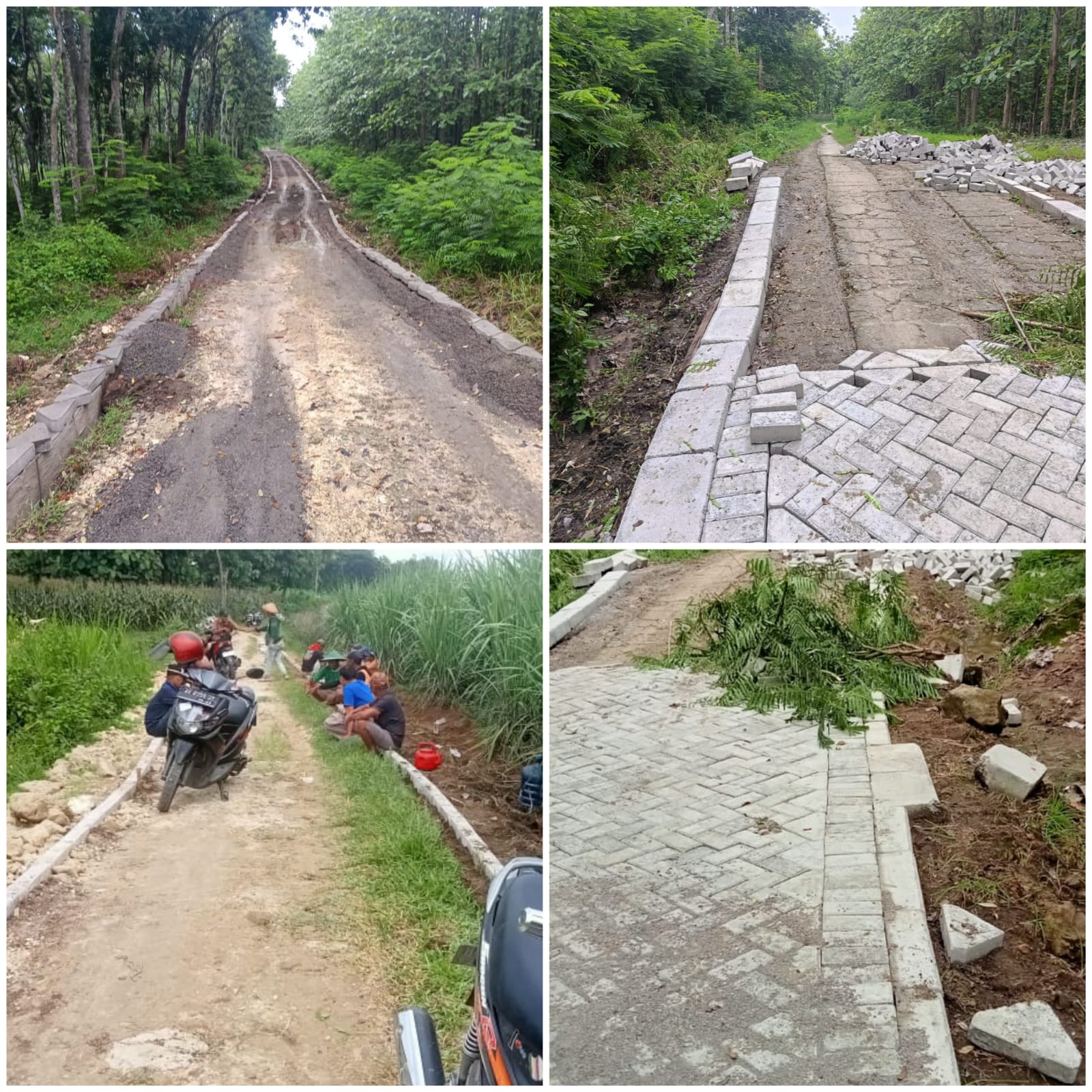 Pengerjaan Paving Block Jalan di Dusun Ngepung Tak Pasang Papan Informasi Proyek, Abaikan UU KIP